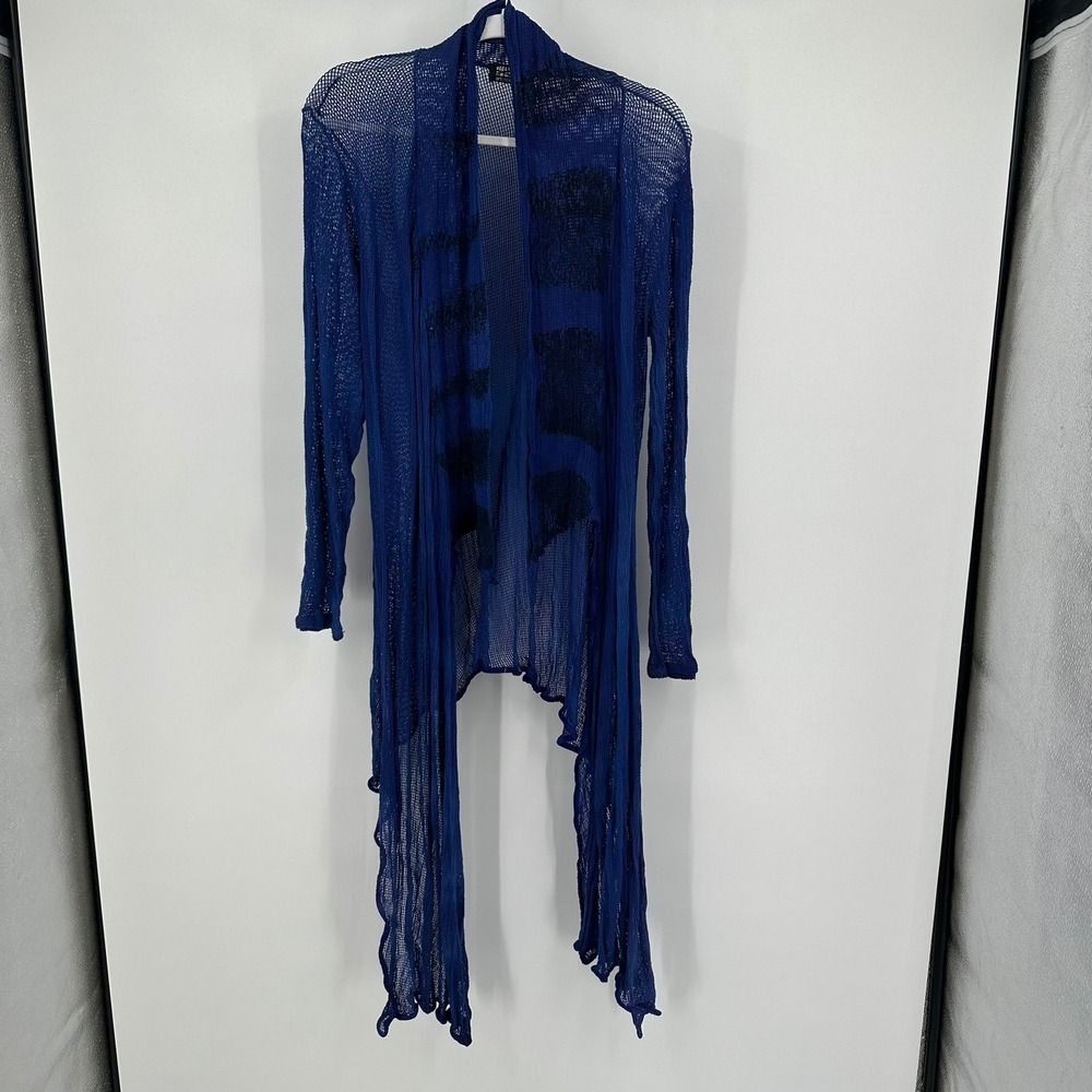 Art of Cloth Womens Boho Lagenlook Crochet Vest Size M Mesh Whimsigoth Sheer